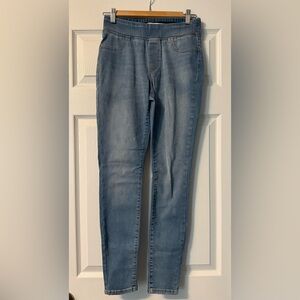 Old Navy Blue Mid-Rise Rockstar Super Skinny Jeggings